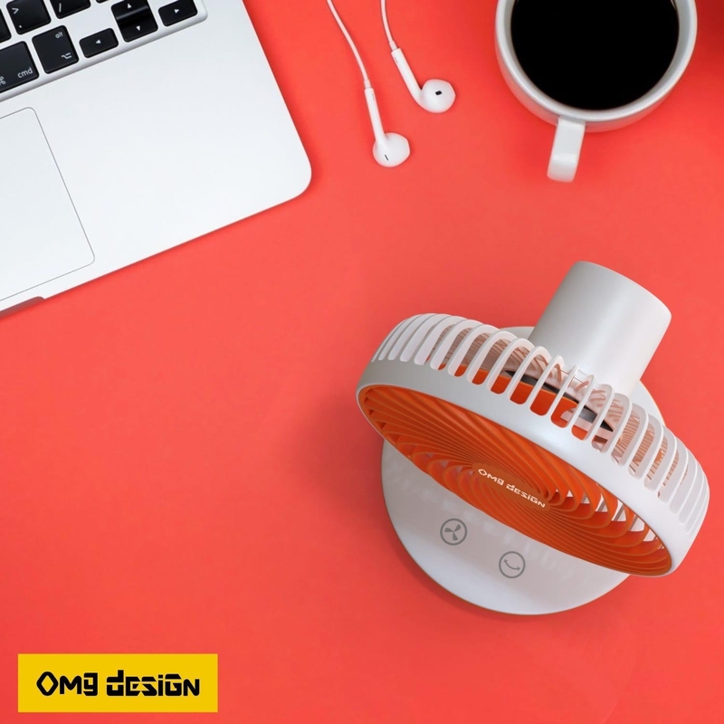 "OMG Design" 無線觸控式坐檯風扇（橙色）