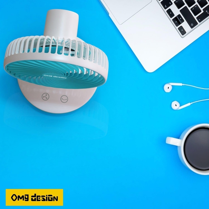 "OMG Design" 無線觸控式坐檯風扇（藍色）